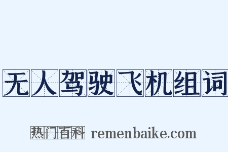 无人驾驶飞机组词是什么意思的图片